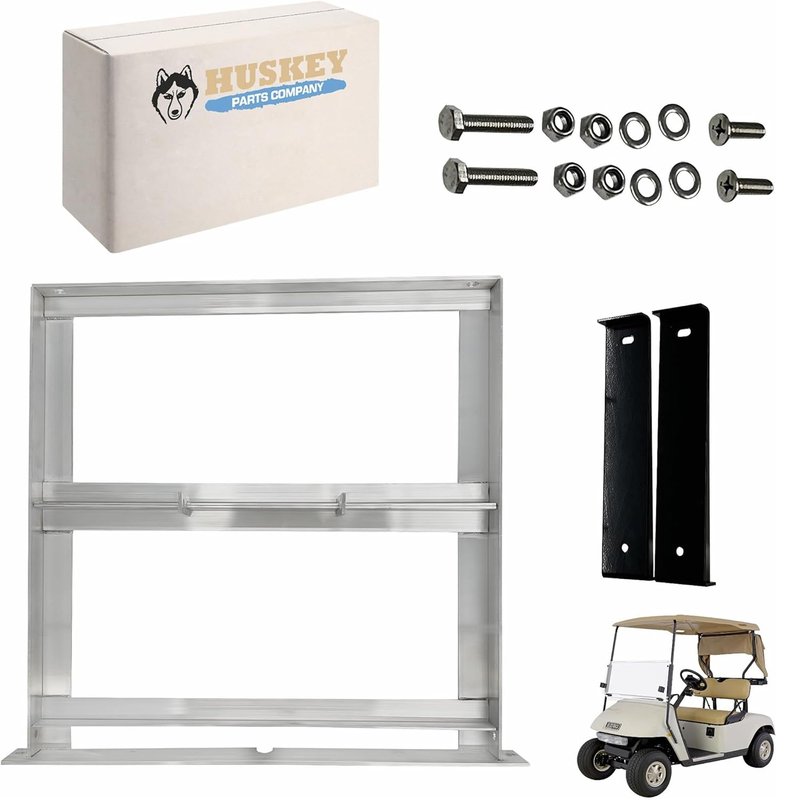 Huskey EZGO Golf Cart Aluminum Battery Tray for EZGO 1994+ Medalist TXT, Freedom TXT, and Valor 36V/48V Electric Golf Carts, One Piece Construction, 304 Stainless Steel Hardware Included