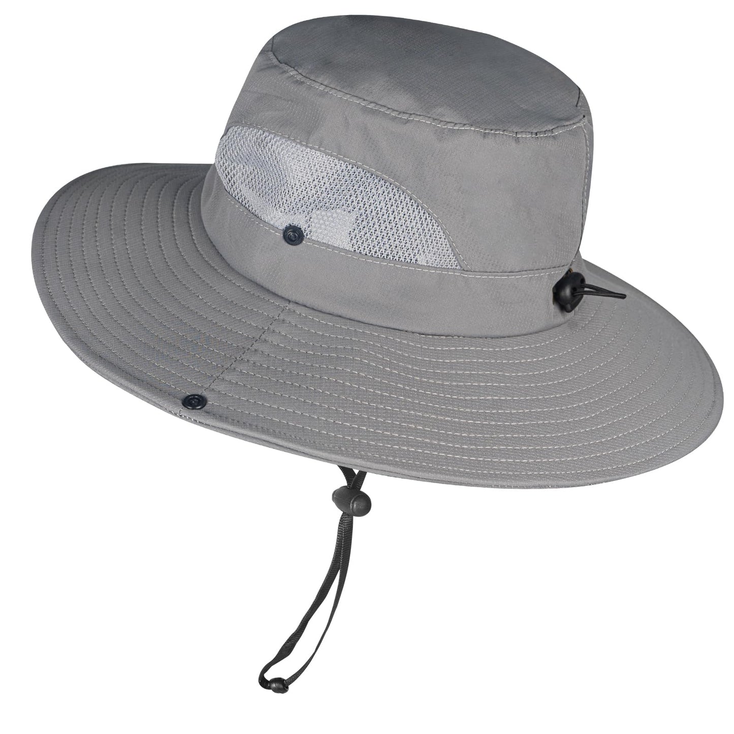 ZOORON Sun Hats for Men Women, Wide Brim Bucket Hats UV Protection UPF50+ Waterproof Boonie Hats for Fishing Hiking Camping (1Pack-Gray)