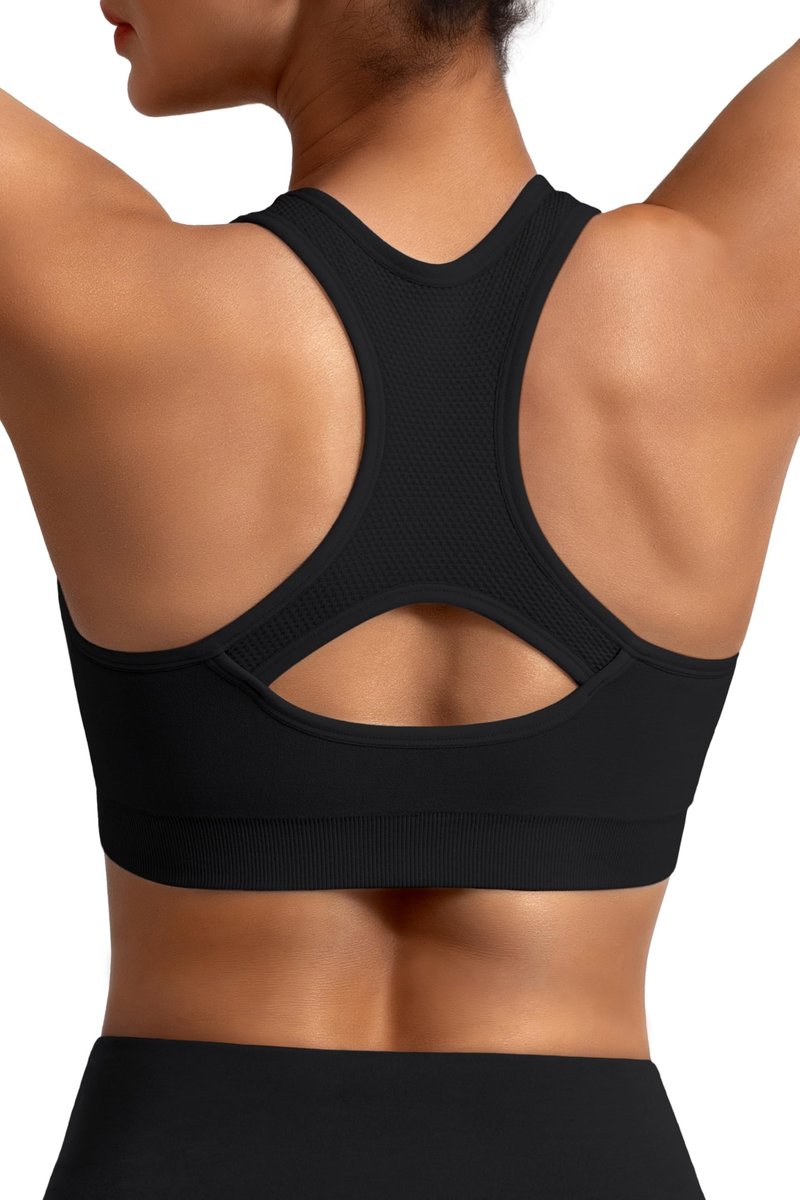 MIRITY Women Racerback Sports Bras - High Impact Workout Gym Activewear Bra Pack of 7