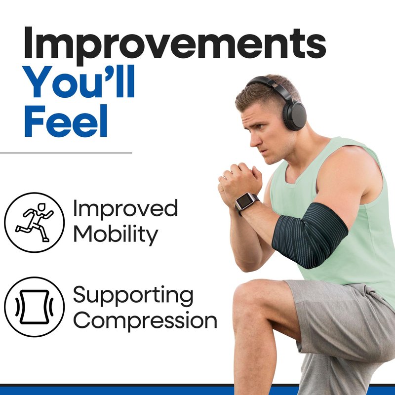 Elastic Knee Compression Sleeve Bandage Wraps I Knee Support Straps for Legs, Thighs, Hamstrings Ankle & Elbow Joints Reduce Swelling I Lymphatic Relief & Elastic Bandage I Women & Men (Large 79Inch)