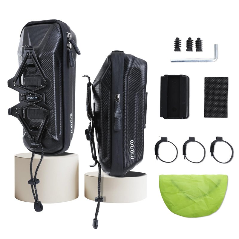 MOSISO Bike Bag Waterproof EVA Bicycle Frame Bag, Bicycle Phone Holder Top Tube Pouch for Phones Under 6.8 inch, Quick Release Cycling Pouch Bike Accessories for Riders Road Mountain Cycling, Black