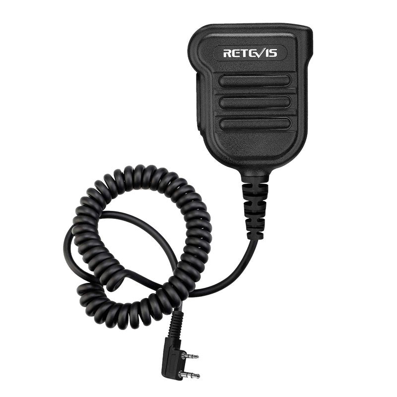 Retevis Heavy Radio Microphone,IP54 Waterproof Shoulder Mic,Police Walkie Talkie Mic,for RT22 H777 RT21 RT68 RT86 RT85,Compatible with BAOFENG UV-5R BF-F8HP UV-5G Plus 5RM BF-888S Kenwood BTECH(1Pack)
