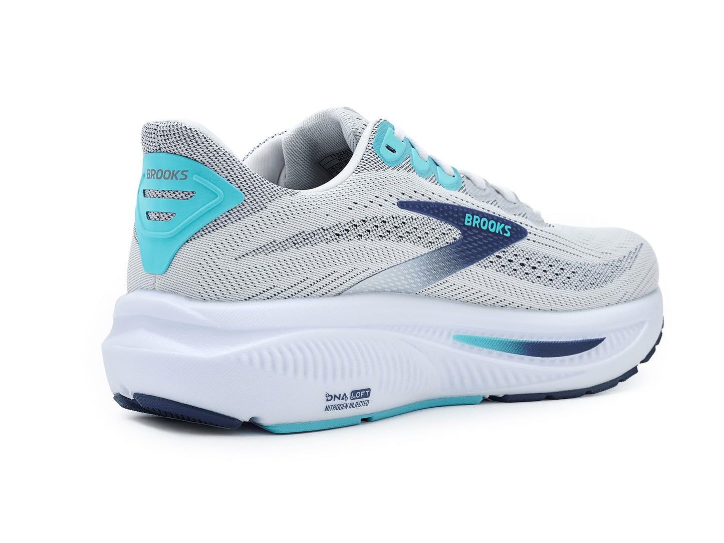Brooks Men's Ghost 17 White/Beacon Blue/Ipanema 9.5 Medium
