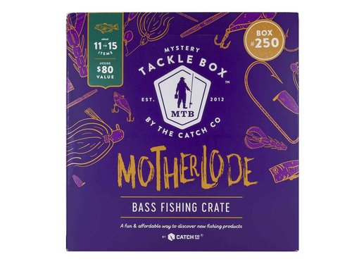 Catch Co Mystery Tackle Box Motherlode Bass Fishing Crate | Largemouth & Smallmouth Bass Freshwater Fishing Kit