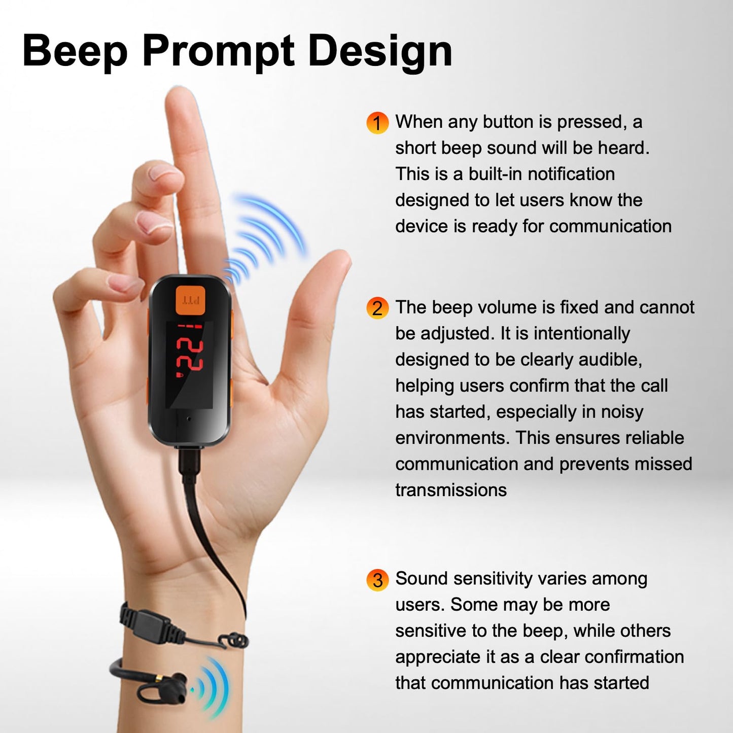 2 Pack Mini Walkie Talkies, Small Walkie Talkies, Waterproof Two Way Radio with Earpieces for Outdoor, Restaurants, Hiking, Baseball, Hospital, Tourism