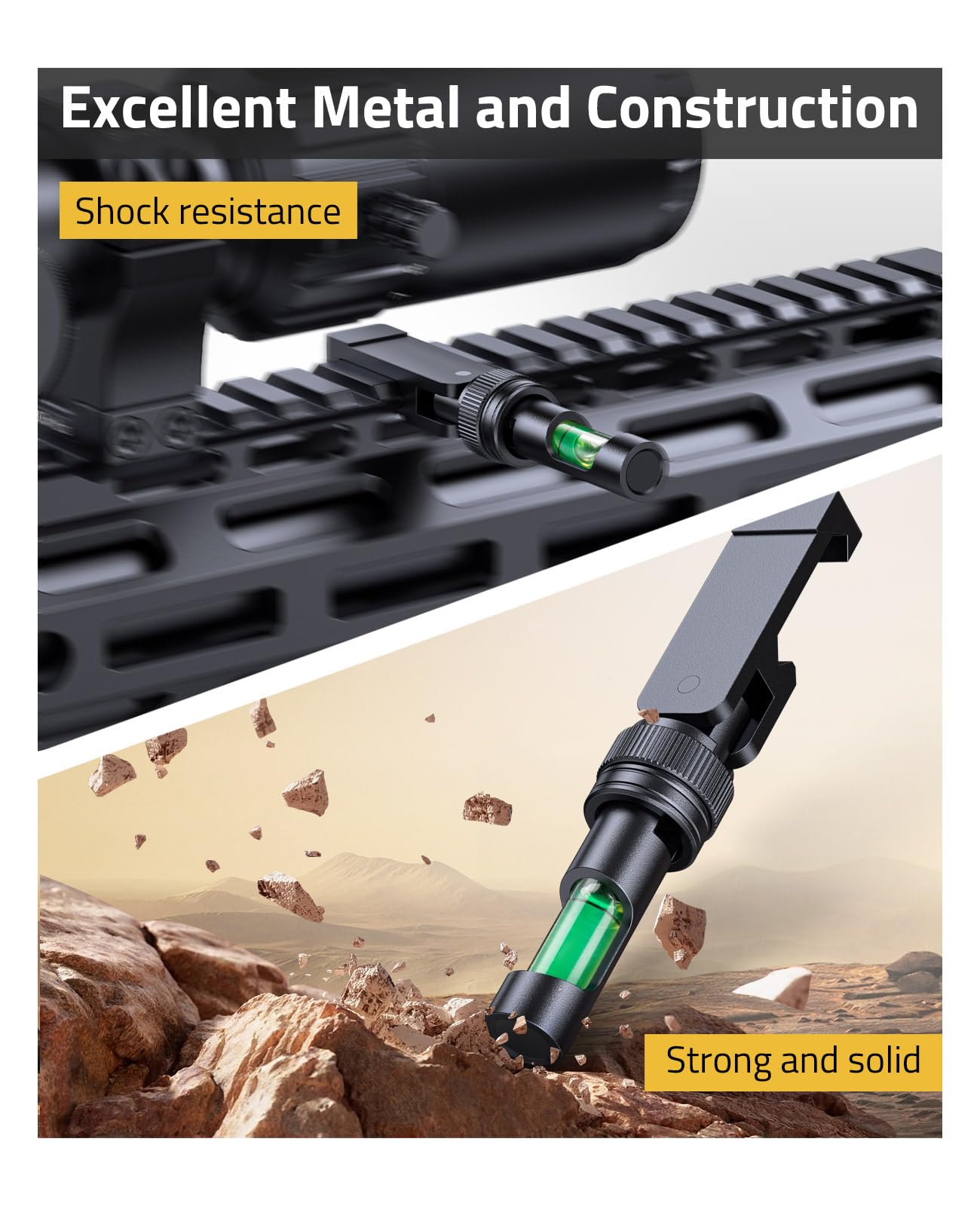CVLIFE Fold Away Scope Leveling Kit - Precision Scope Leveling Tool with Picatinny Anti-Cant Bubble Level