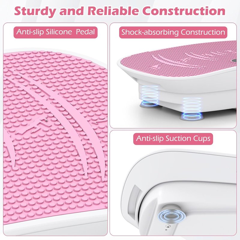 Vibration Plate Exercise Machine - Full Body Shake Board for Lymphatic Drainage | Remote & LED Display
