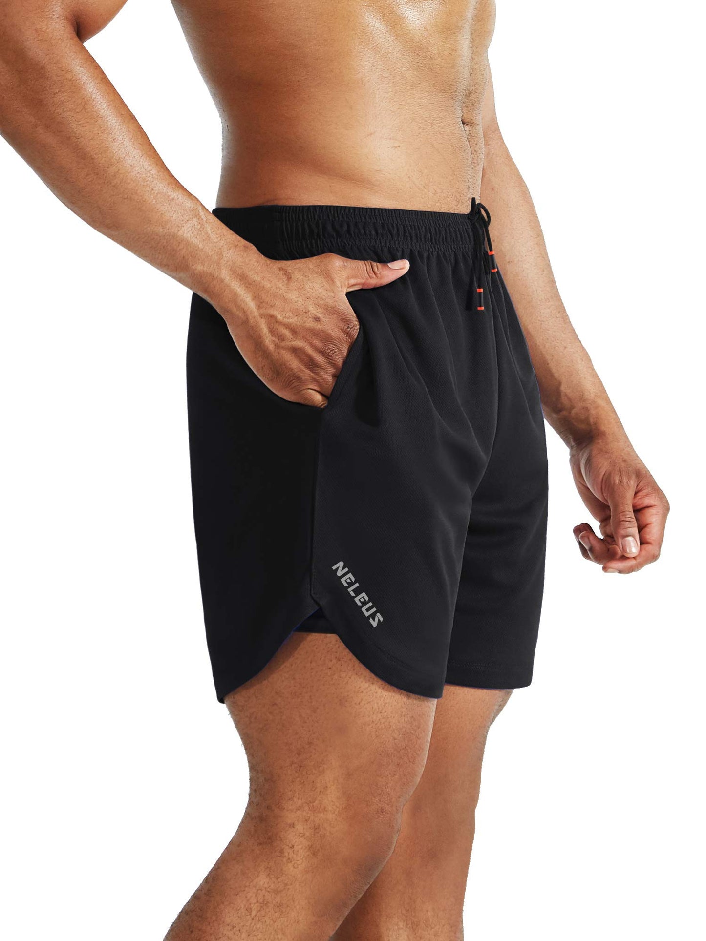 NELEUS Men's 2 in 1 Running Shorts with Liner,Dry Fit Workout Shorts with Pockets