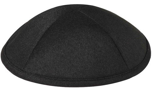 Zion Judaica Black Synagogue Kippah Deluxe Linen Rosh Hashunah Prayer Yamukah Temple Kippot Hat Bar Mitzvah Yamakas Chupah Kipa Jewish Wedding Skullcaps Bris Yom Kippor High Holidays Yarmulke 12, BK