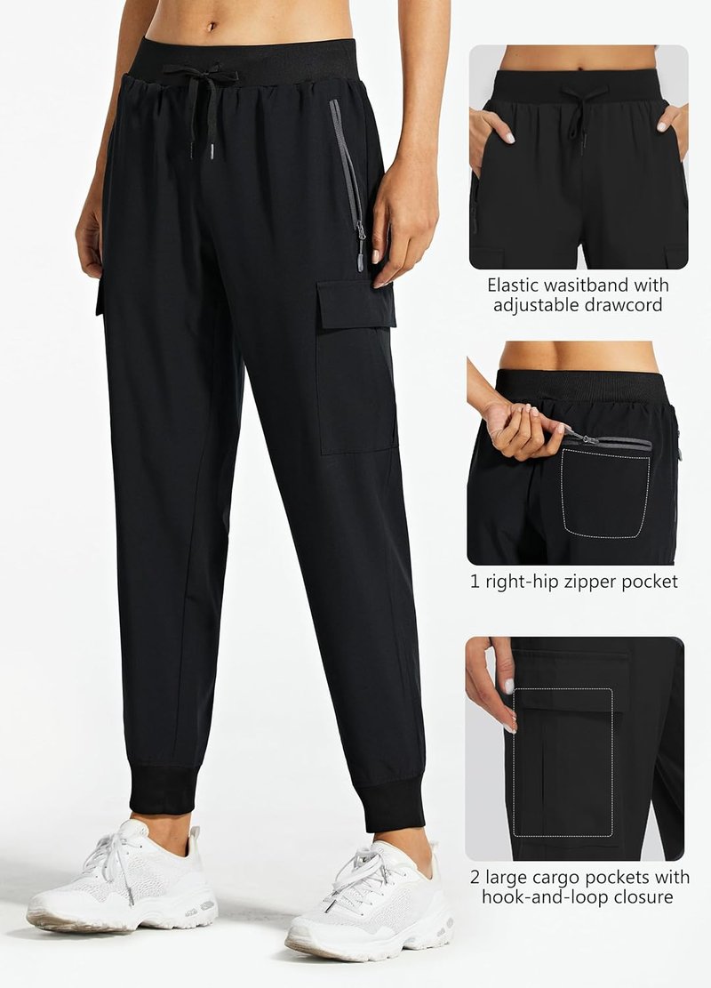 Libin Women's Cargo Joggers - Lightweight Quick-Dry Hiking Pants for Athletic & Casual Travel | Various Sizes Available