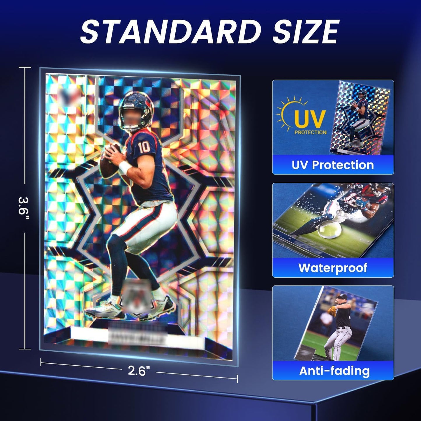 10000ct Clear Card Sleeves for Trading Cards, Baseball Sports Soft Sleeves, Ultra Soft Plastic Card Protector Sleeve for Football, MTG, PKM, Game, Standard Cards