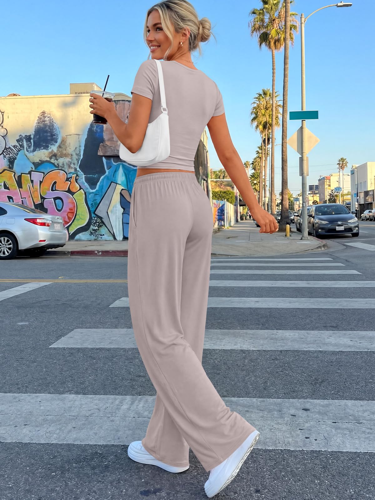 Trendy Queen Womens 2 Two Piece Set 2026 Summer Workout Vacation Gym Clothes Spring Fashion Lounge Matching Airport Travel Outfit Resort Wear Fitness Athleisure Clothing