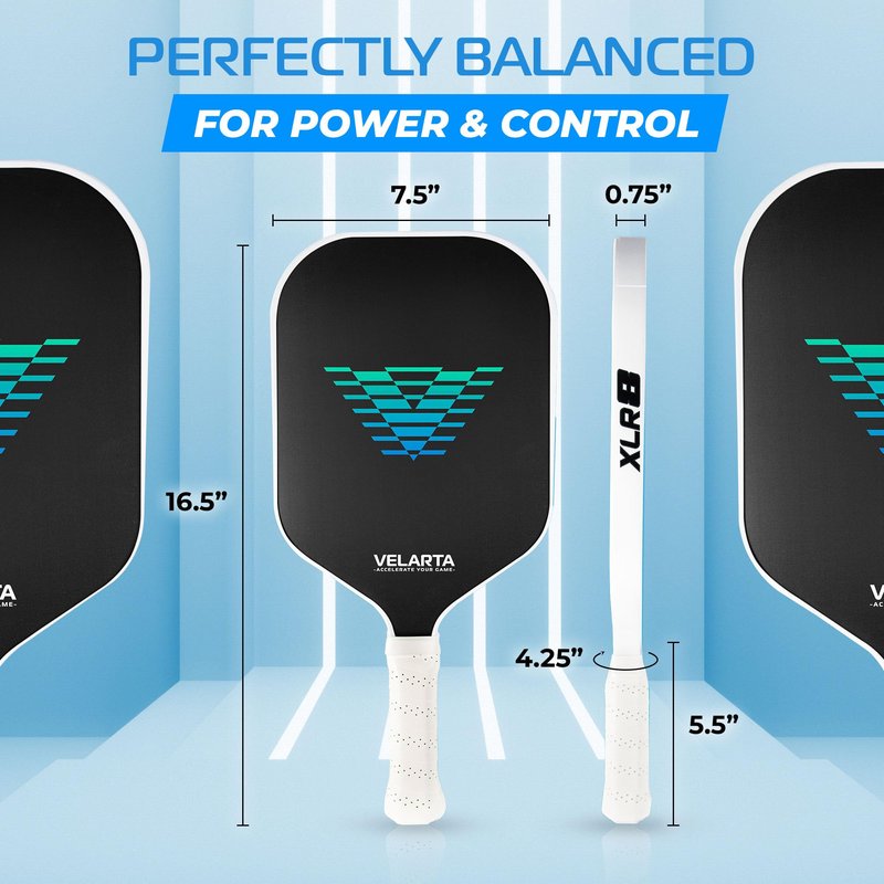 Velarta Professional Pickleball Paddles – White Best Pickleball Paddle - Pickleball Paddles Carbon Fiber T700 - USAPA Approved - 16mm Paddle Racket for Enhanced Control - Paddle Rackets for Adults