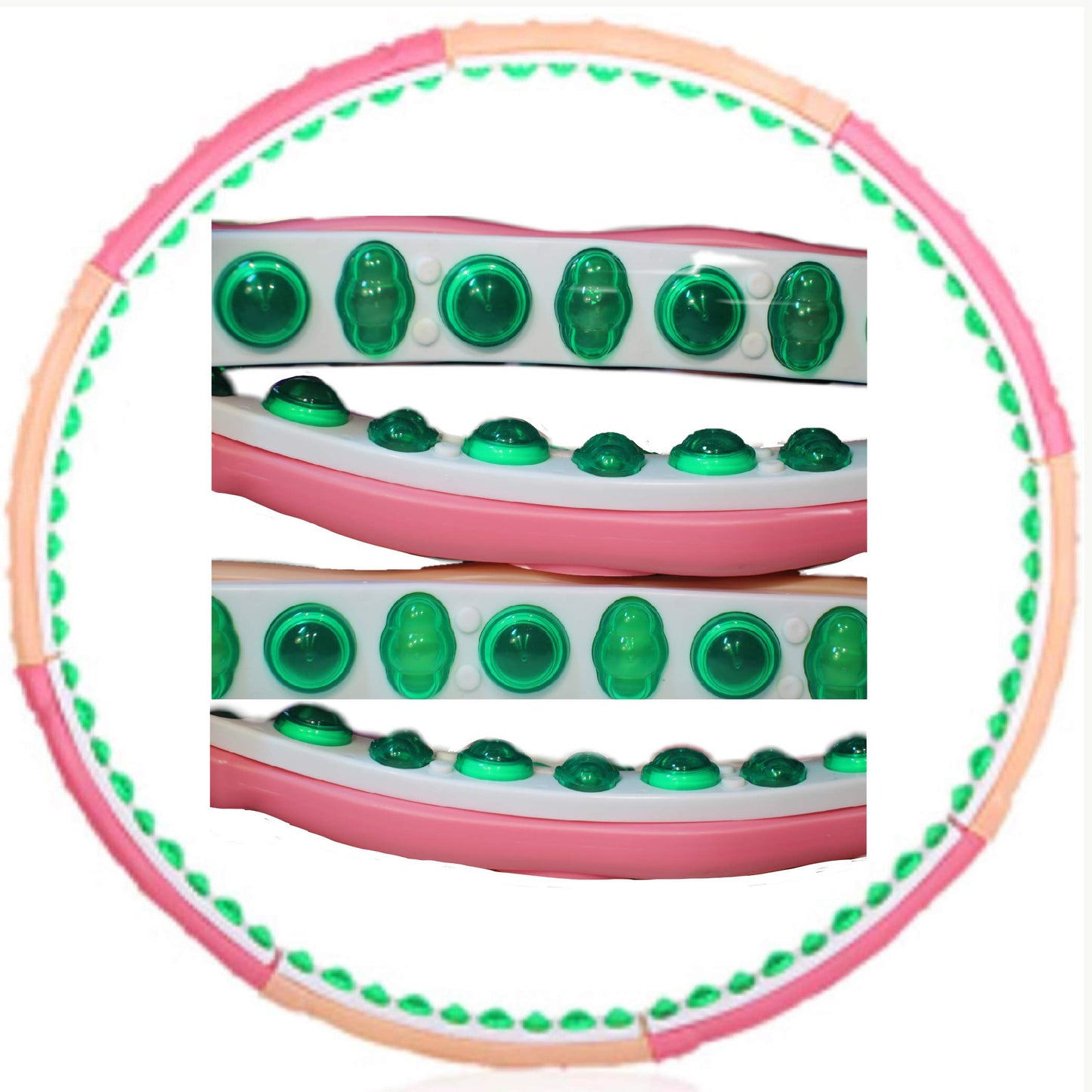 Health Hoop Weighted Fitness Hoop for Adults, Full Size 42.5" Large Diameter - Deep Massage Cushion Balls, Core Workout, Waist Training, Fat Burning Made in Korea (Advanced-2.5kg(5.5lb))