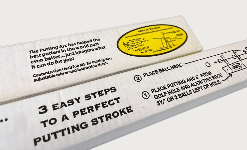The Putting Arc - MS3 Model - Golf Training Aid Used to Perfect Your Putting and Reduce Your Score! - Practice and Master Your Putting Fundamentals! - Golden Yellow