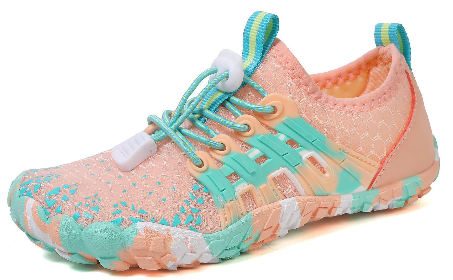 ANYUETE Water Shoes for Kids Boys Girls Aqua Socks Barefoot Beach Sports Swim Pool Outdoor Lightweight Quick Dry Pink 02 13 Little Kid