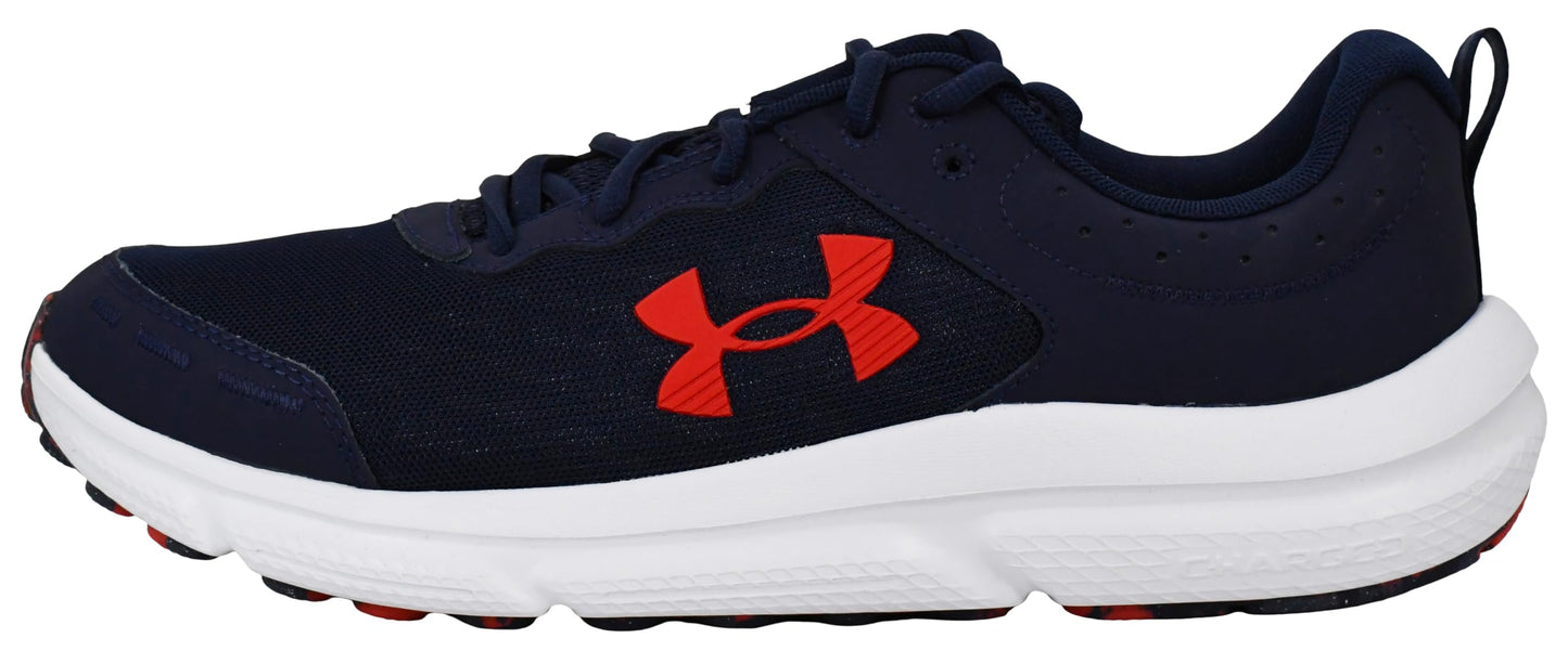 Under Armour Men's Charged Assert 10, (410) Midnight Navy/Midnight Navy/Red, 3.5, US