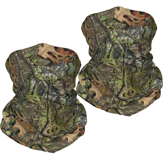 Valvphora 2 Pack Forest Camo Neck Gaiter Face Mask, Deer Duck Hunting Accessories Gifts for Men,Gator Neck is Used for Hunting