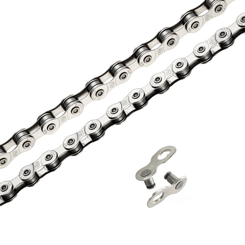 Heavy Duty Ebike Chain 6/7/8 Speed 136 Links, High Tensile Anti-Break Anti-Rust Electric Bicycle Mid Drive Motor Chains, Corrosion Resistant Replacement Drive Chain for E-Bike Mountain Chian Bike
