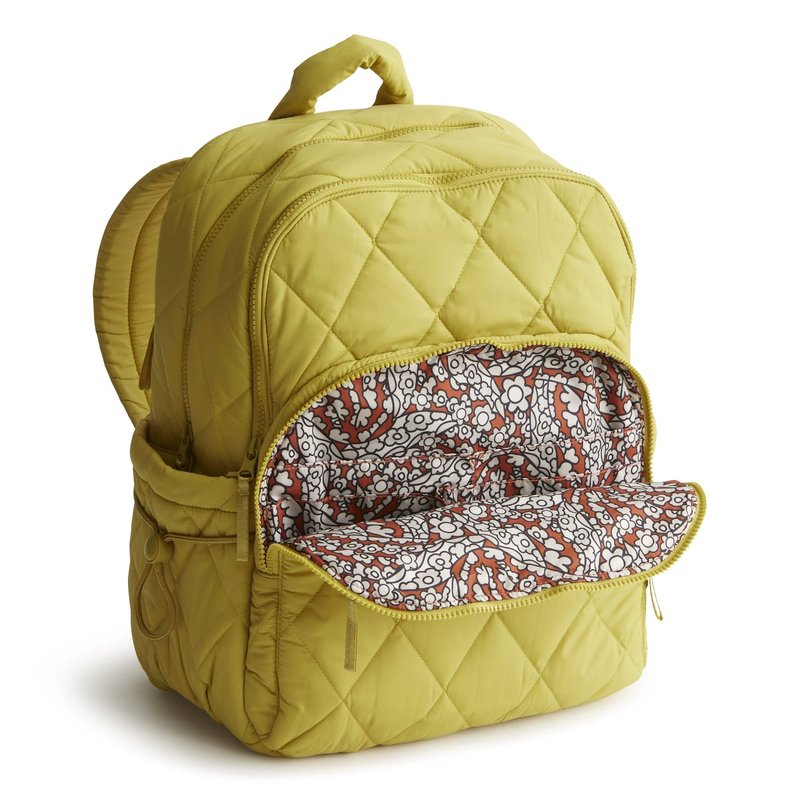 Vera Bradley Women's Featherweight Large Bancroft Backpack, Golden Olive, One Size