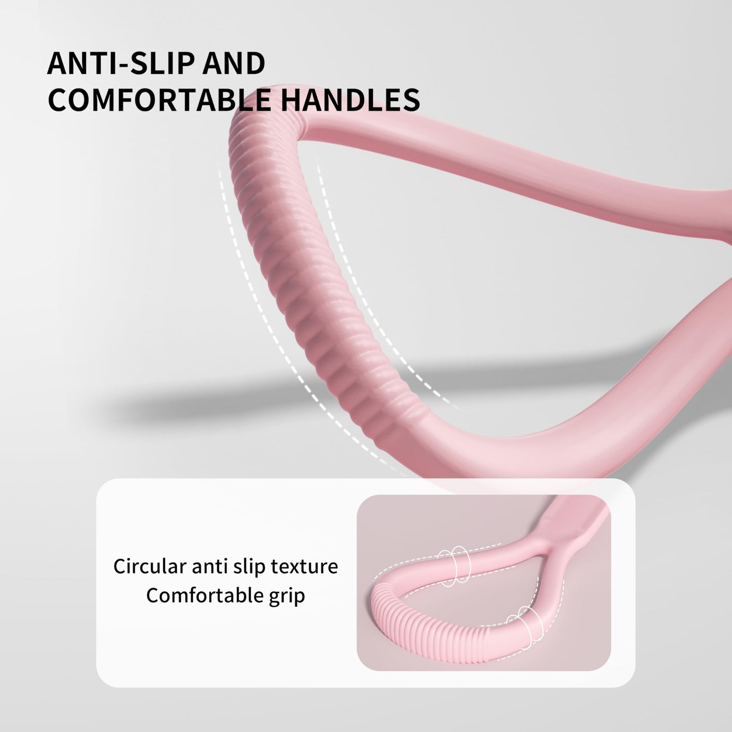 PROIRON Figure 8 Resistance Bands with Handles 15LB Exercise Band Stretch Bands for Yoga arm Chest and Shoulder Stretch Resistance Band for Women - Pink