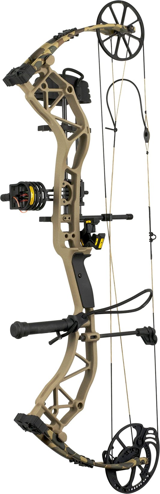 Bear Archery ADAPT Ready to Hunt Adult Compound Bow Package Designed by The Hunting Public, 60 lb. Draw Weight, Left Hand, Throwback Tan