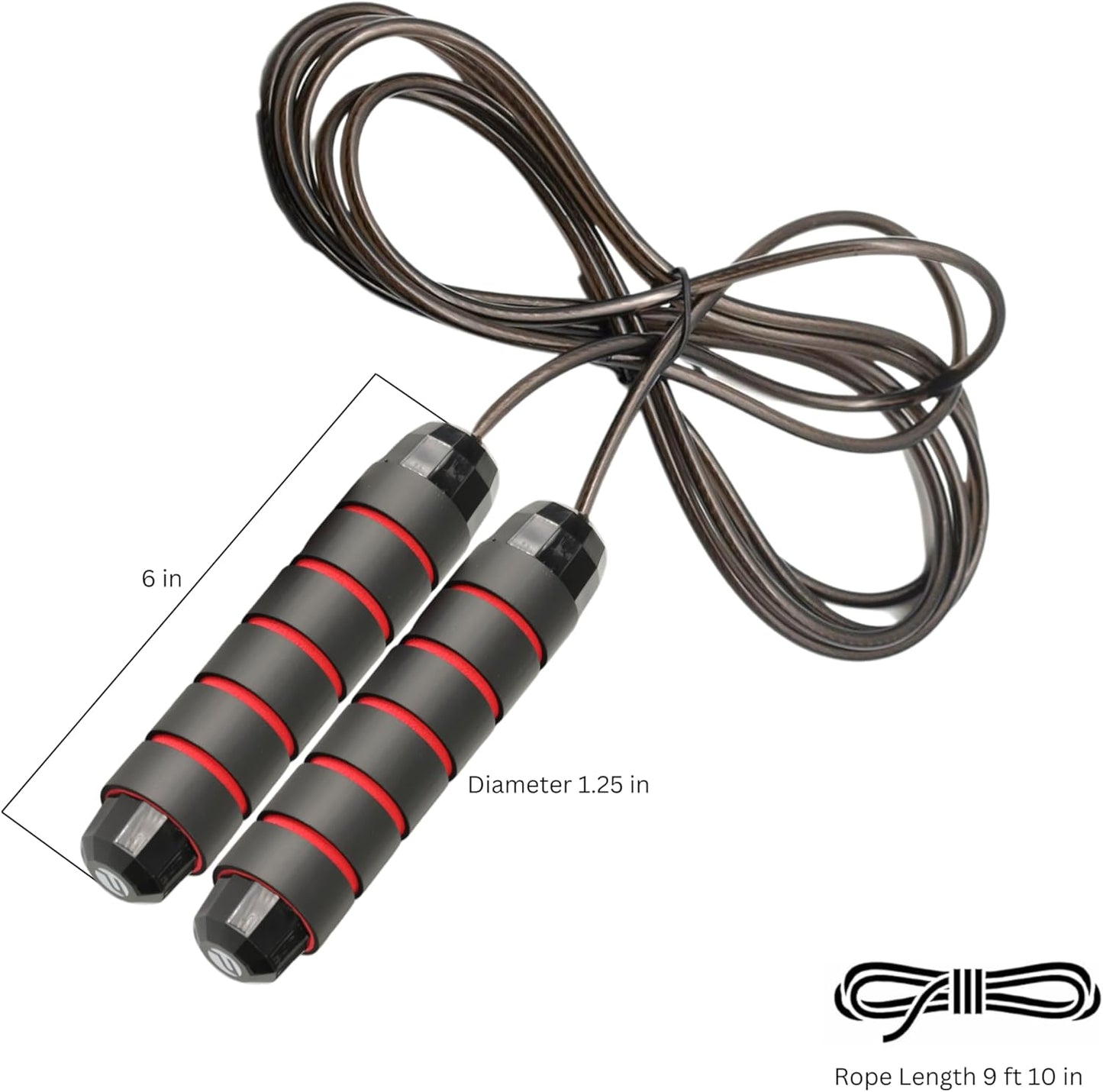 Adjustable Jump Rope for Workout | Tangle-Free Foam Handles - Ideal for Kids & Adults, Cardio & Endurance Training