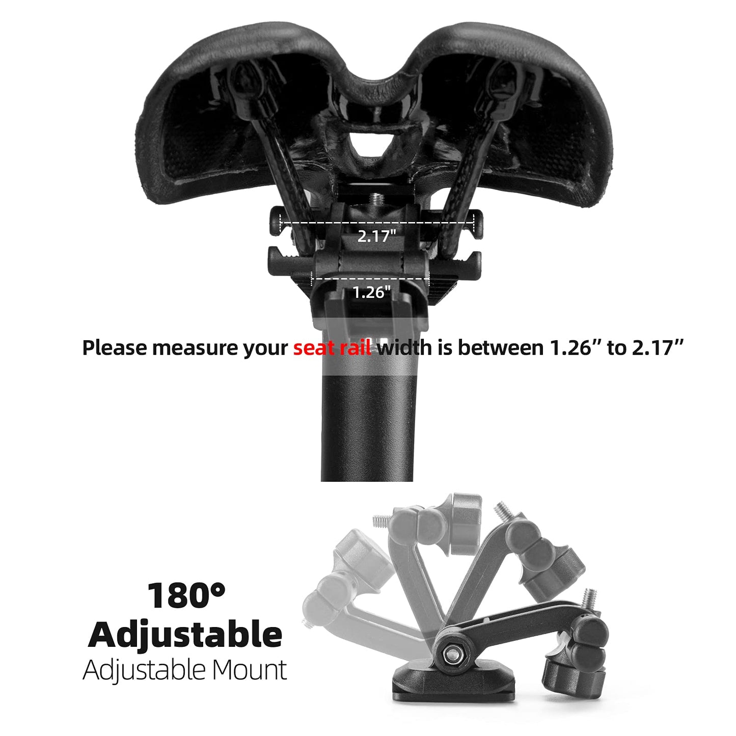 ROCKBROS Bike Saddle Bag Bike Bag Under Seat Bag Bicycle Seat Pack Pouch for Cycling Adjustable Mounting
