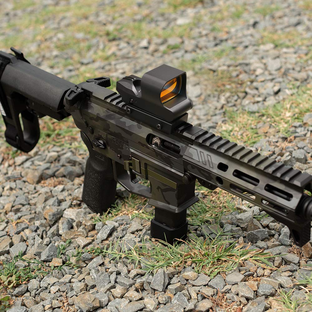 Feyachi Reflex Sight - Multiple Reticle System Red Dot Sight with Picatinny Rail Mount Absolute Co-Witness (Black)