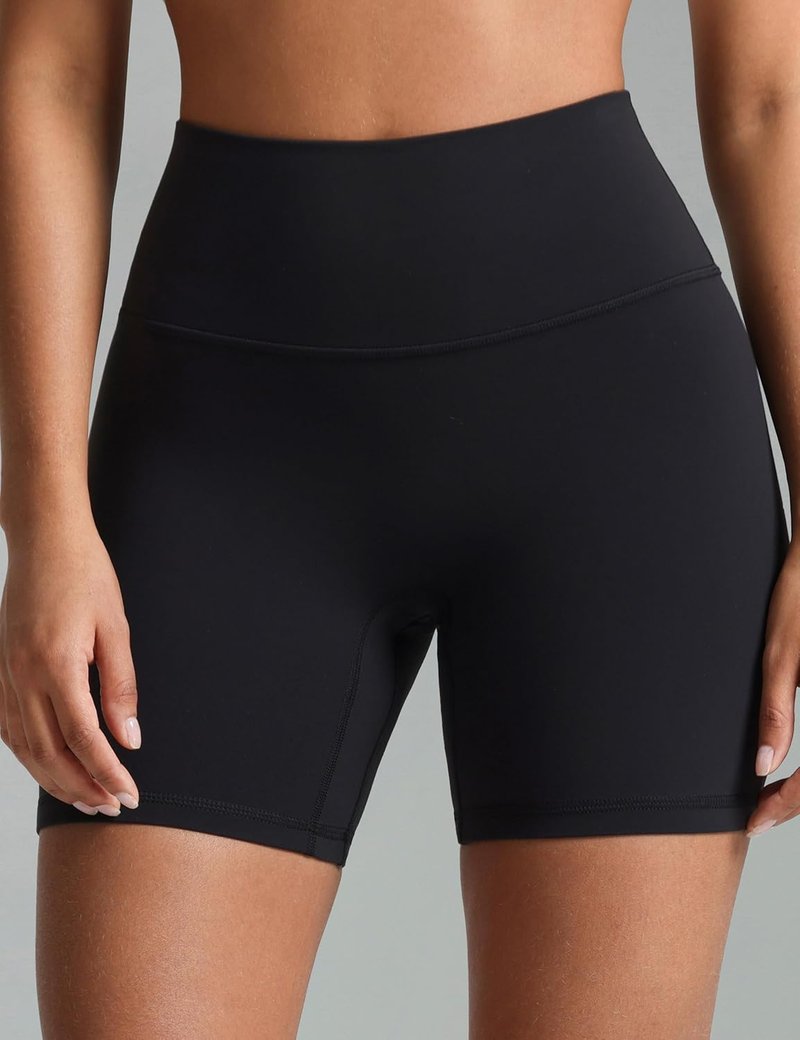Dreamlux High Waist Biker Shorts for Women - No Front Seam, 6-Inch Inseam Yoga Shorts