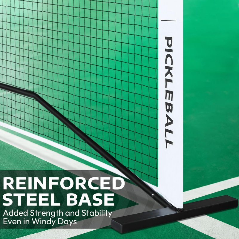 A11N SPORTS Portable Pickleball Net System, Designed for All Weather Conditions with Steady Metal Frame and Strong PE Net, Regulation Size Net with Carrying Bag