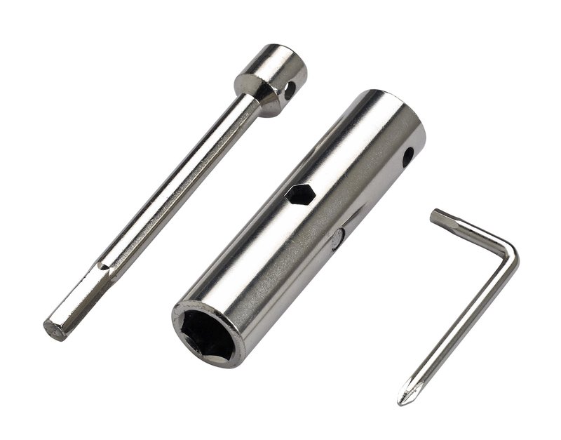 RADECKAL Compact Pocket Skate Tool- T Tool All in One Skate Tool for Skateboards, Longboards, Mini Skateboards, and Cruisers- Collapses to a Compact Size to Fit in Your Pocket (Silver)