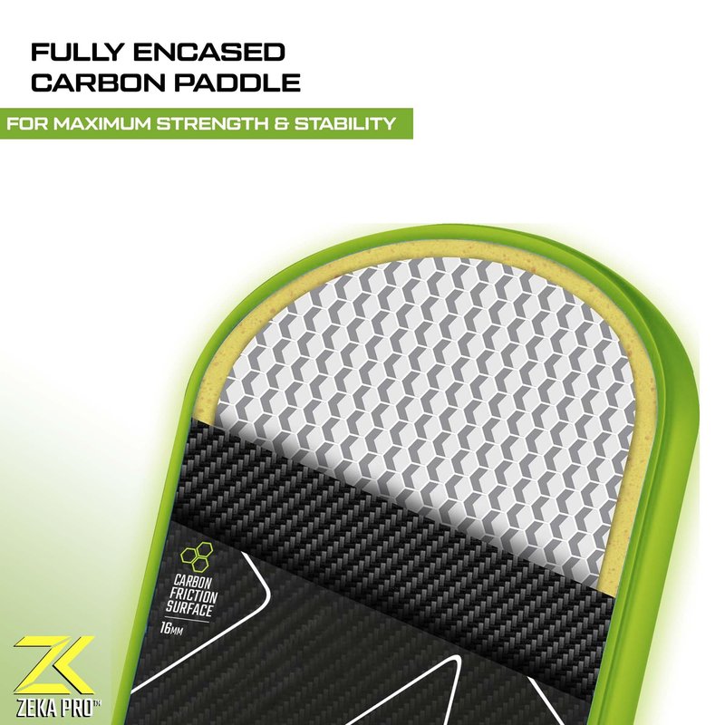 T700 Raw Carbon Fiber Pickleball Paddle - Aerodynamic Curve for Explosive Power & Control, 16mm Polypropylene Honeycomb, Thermoformed, Textured Grit Surface for High Spin, Premium Grip