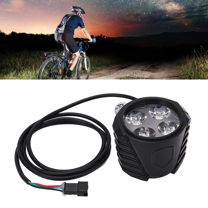Electric Scooter Front Light, 2 in 1 Electric Horn Headlight 10 Inch 12-72V Universal Fit for Commuters Night Riders Cycling Enthusiasts