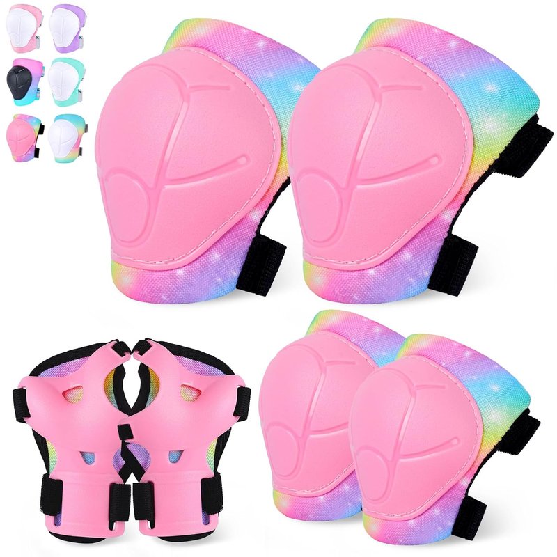 Kids Knee and Elbow Pads Set - Adjustable Protective Gear for Inline Skating, Biking & Scooters | Perfect for Girls & Boys