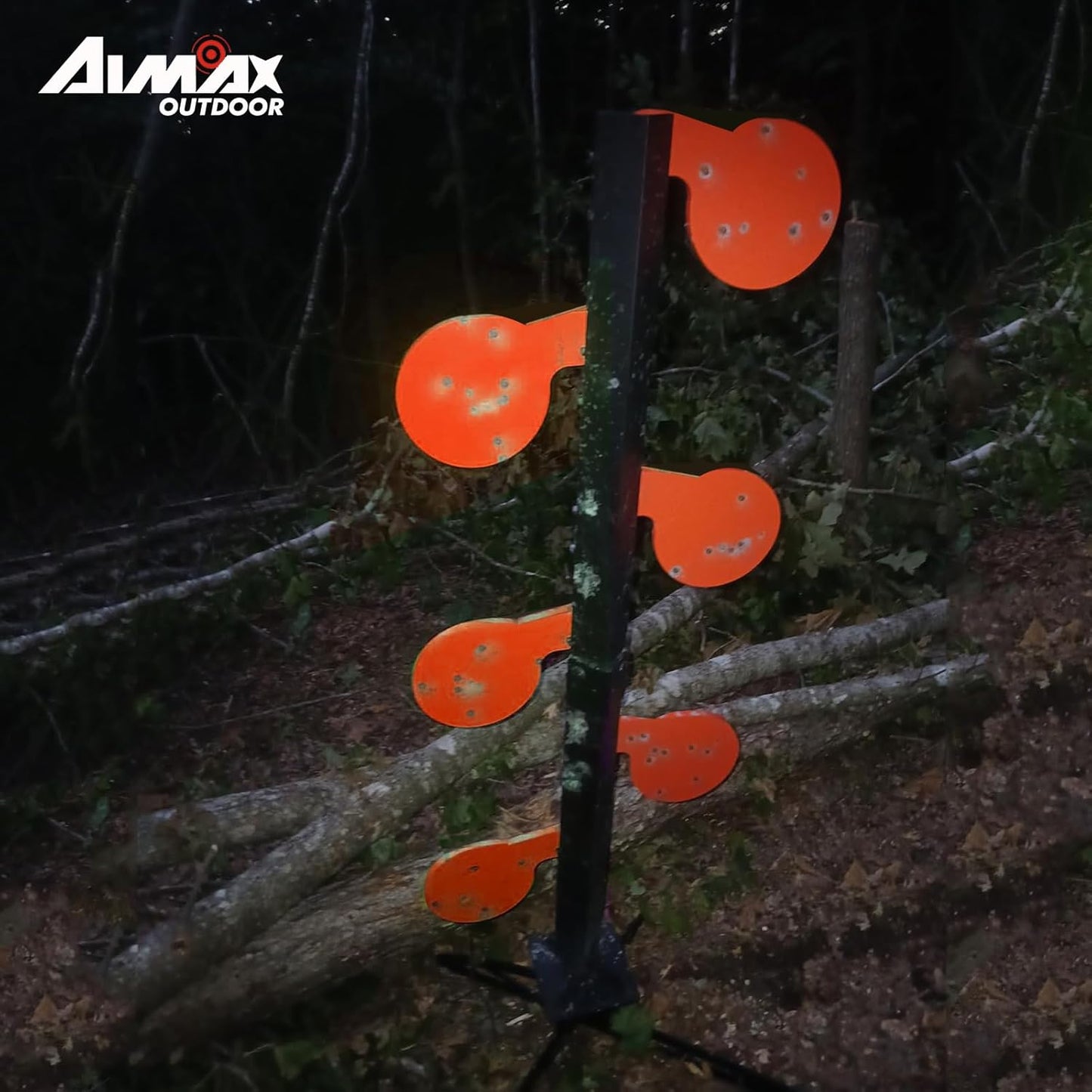 AR500 Dueling Tree Target Kit - 6-Piece Steel Shooting Targets | 6” Diameter x 3/8” Thick for Outdoor Practice
