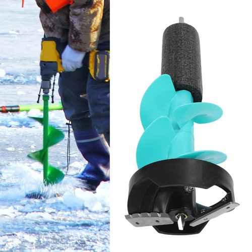 6 Inch Electric Ice Auger Bit with Adapter for Winter Fishing Enthusiasts and Ice Drill Equipment