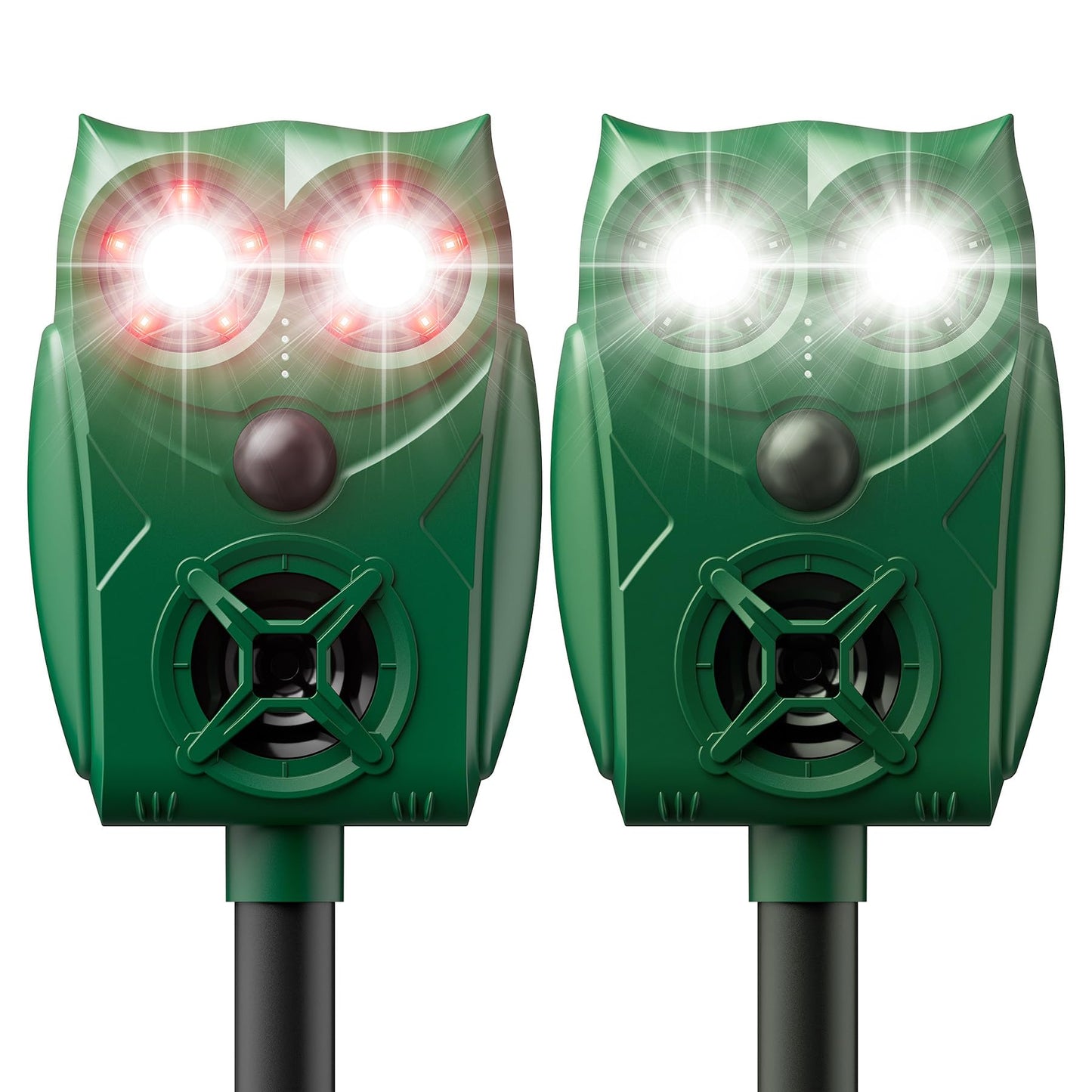 G-Jyuncyou Solar Animal Repellent Ultrasonic Deer Deterrent - Waterproof Adjustable Large Solar Panel with Power Indicator, Motion Sensor & Outdoor Animal Repeller to Deter Cat, Coyote, Raccoon, 2PC