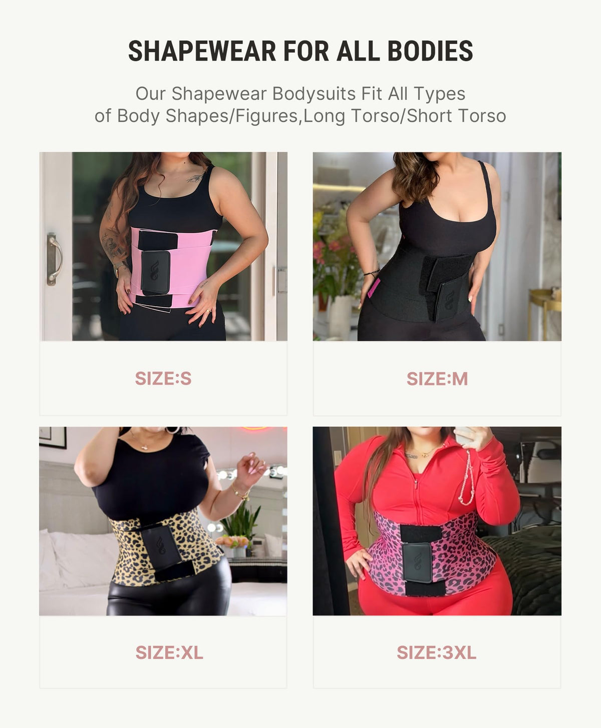 FeelinGirl Waist Trainer for Women Belly Fat Body Shape for Women Leopard L