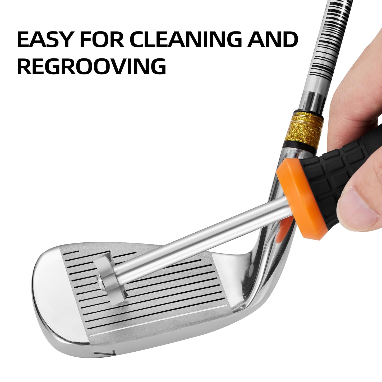 Sukiise Golf Club Groove Sharpener, Re-Grooving Tool and Cleaner for All Irons Pitching Sand Lob Gap and Approach Wedges, Generate Optimal Backspin, Groove Repair Tool, Tungsten Carbide Head