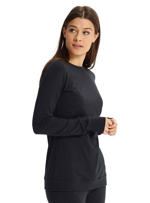 Burton Womens Midweight Crew, True Black New, X-Large