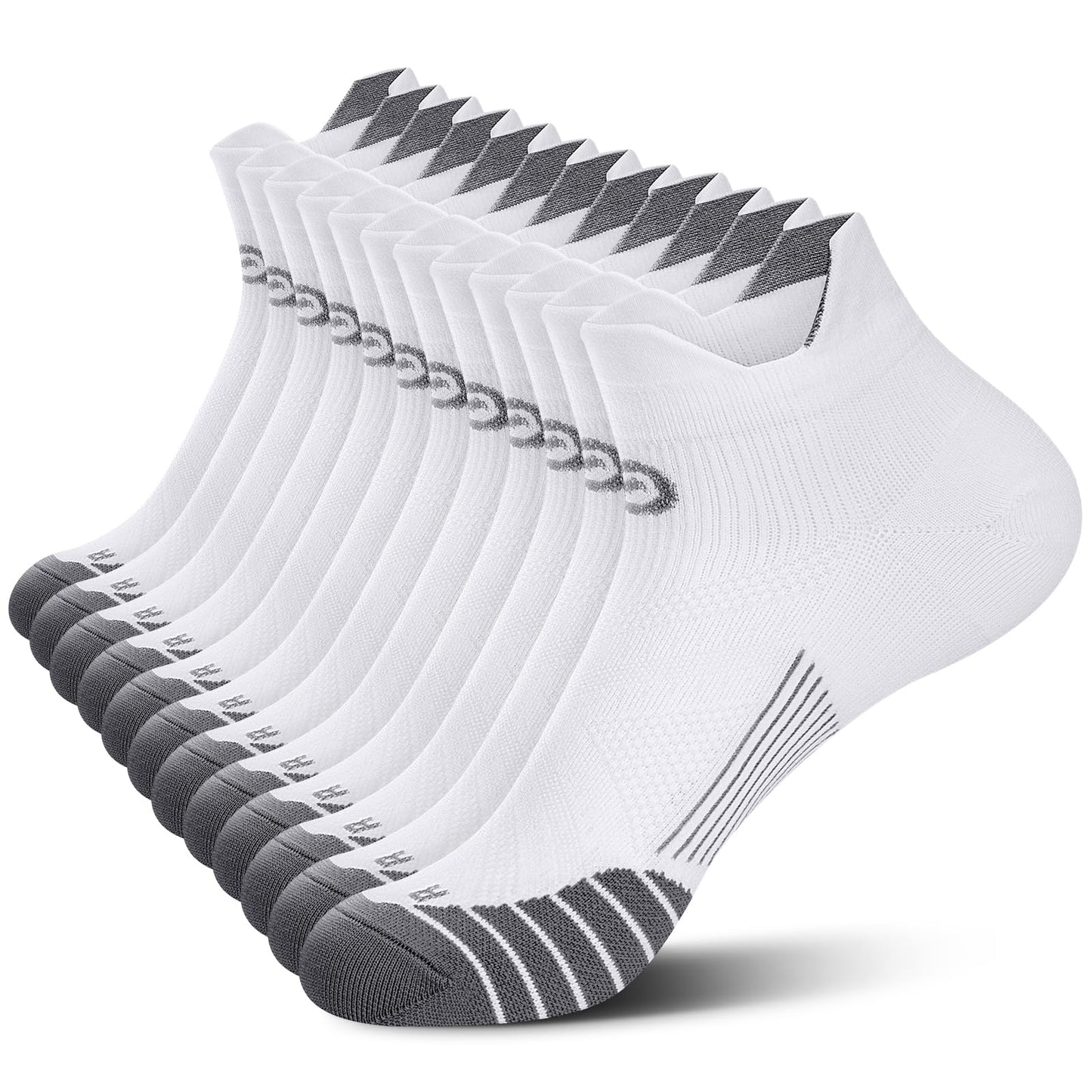 PAPLUS Compression Socks for Men & Women, Low Cut Ankle Running Socks with Arch Support, Plantar Fasciitis Relief for Walking, Cycling, Golf, Travel, Nurses