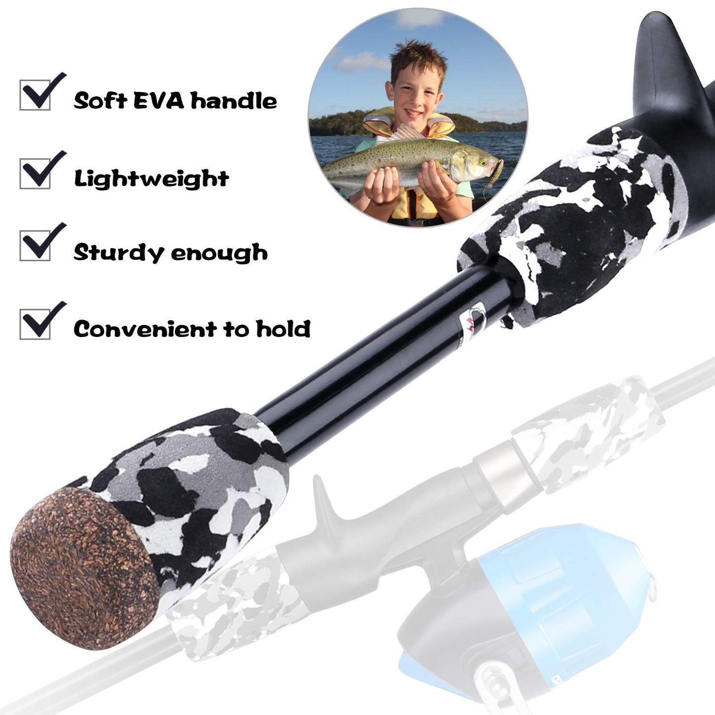 ODDSPRO Toddler Fishing Pole, Collapsible Fishing Pole and Reel Combo - Telescopic Fishing Pole for Boys Girls