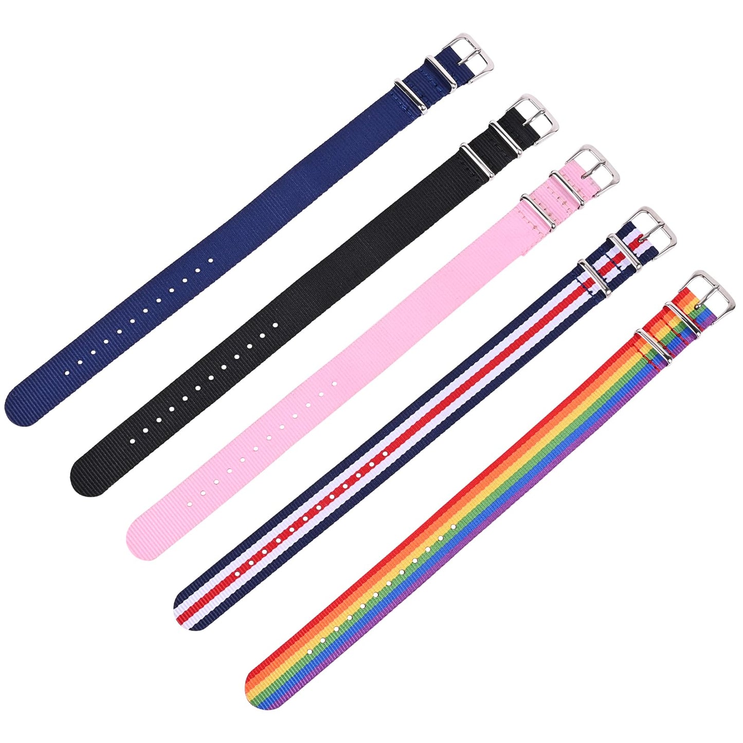 C2D JOY One Sheet Nylon Strap Compatible with Garmin Approach s10 Replacement Golf WatchBand (Black)