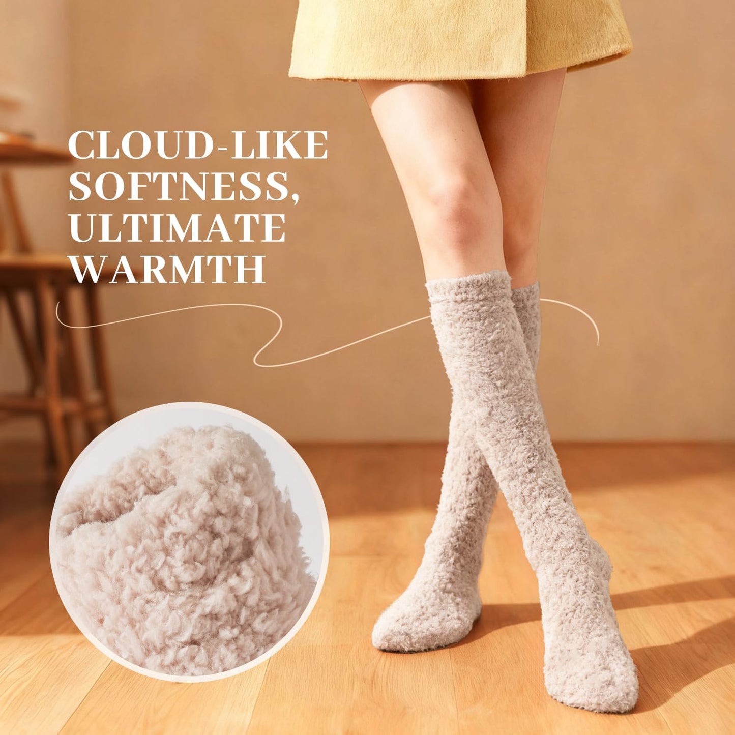 Cozy Cloud Socks for Women & Men - Warm, Fuzzy Winter Slipper Socks | Fluffy Comfort