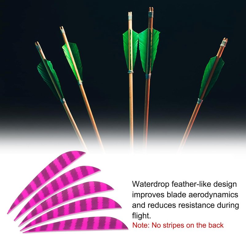Archery Arrow Fletch - PATIKIL Shield Cut Turkey Feather Right Wing Fletching for DIY Target Shooting