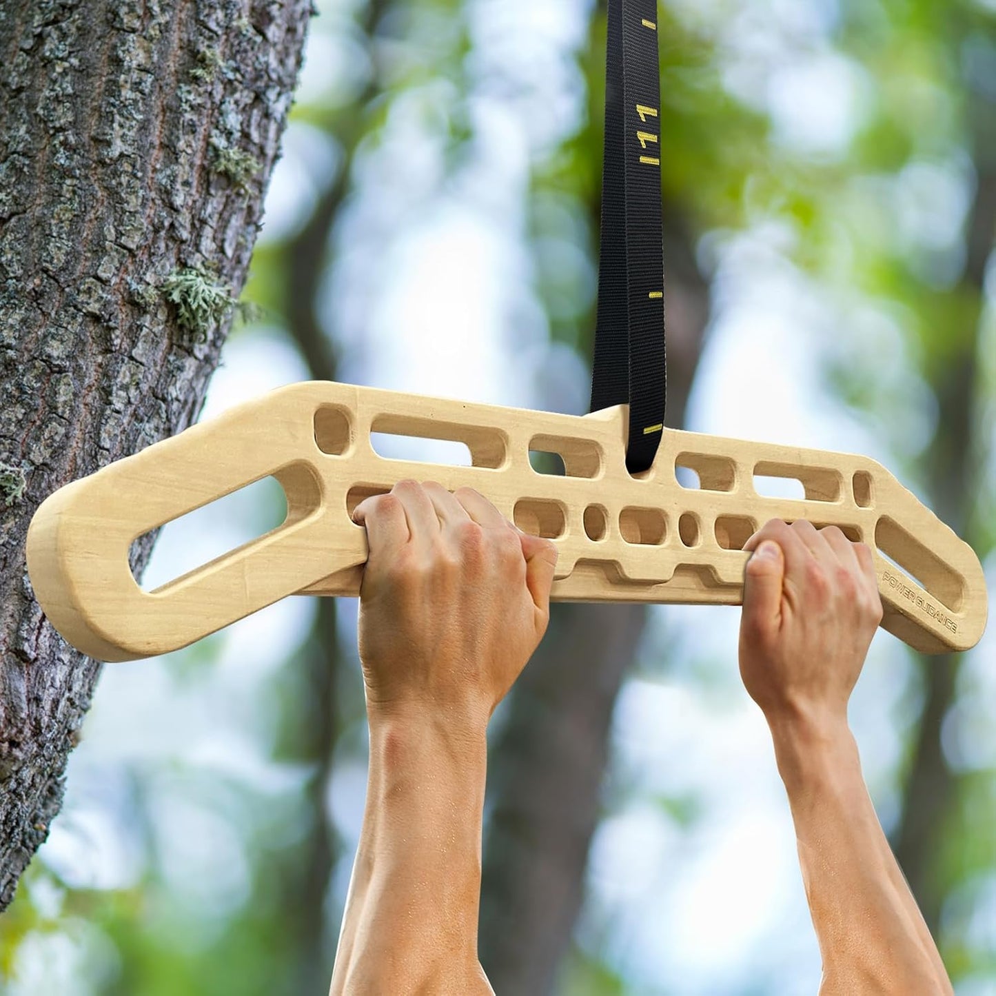Wooden Hangboard for Rock Climbing - Portable Training Tool to Enhance Finger Grip Strength | Indoor/Outdoor Use