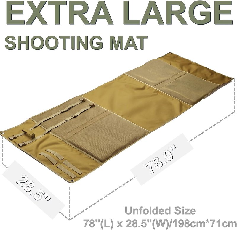 DEYACE Extra Large Portable Shooting Mat - Padded for Comfort | Ideal for Range Shooting & Hunting