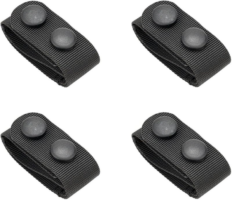 TACNEX Duty Belt Keepers - Double Snaps for 1.5" to 2.25" Wide Utility Belts | Nylon Tactical Holders for Law Enforcement