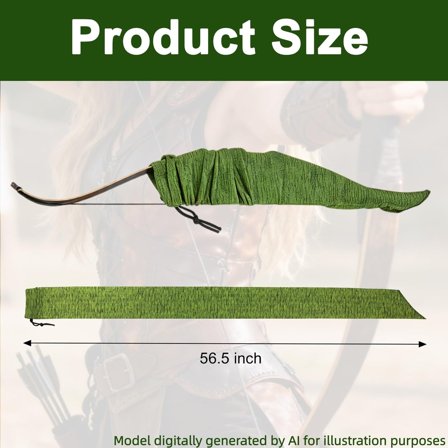 BSLGCTX Archery Recurve Bow Case, Soft Archery Bag, Elastic Recurve Bow and Longbow Storage Bags,Waxed Canvas Quiver Costume, Handmade Archer Accessories for Training and Competitions.